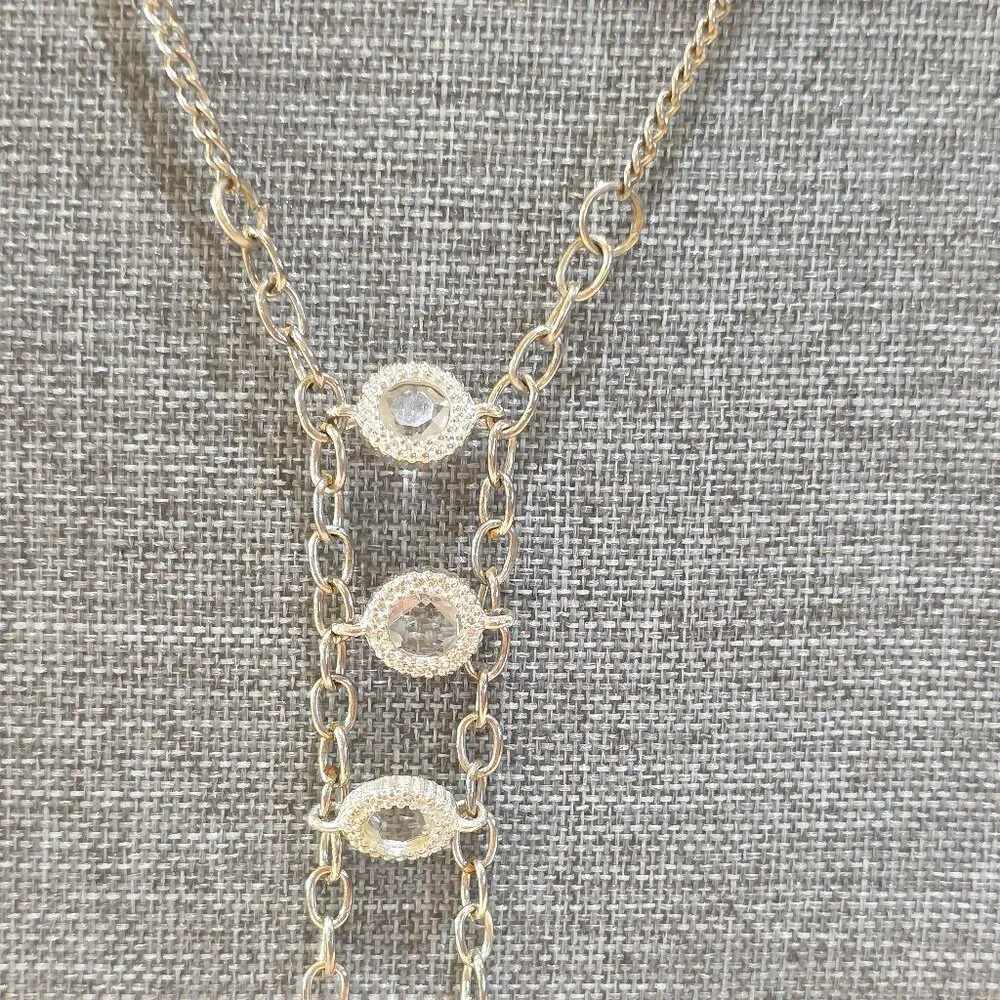 Vintage Silver Tassle Western Style Stone Accents Long 29